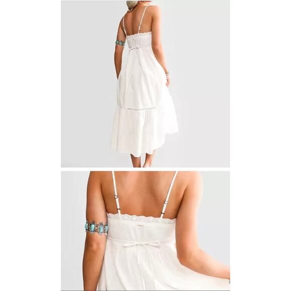 Billabong X Wrangler Peachy Keen Eyelet Lace Midi Dress SZ M - Picture 5 of 10